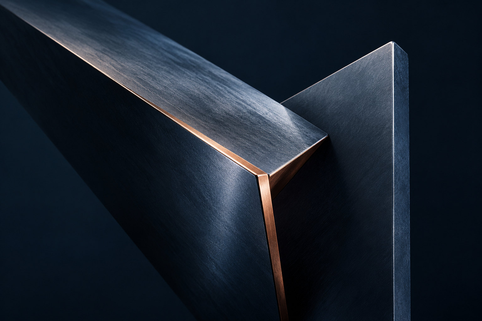Interlocking graphite and copper surfaces, an abstract study in precision engineering